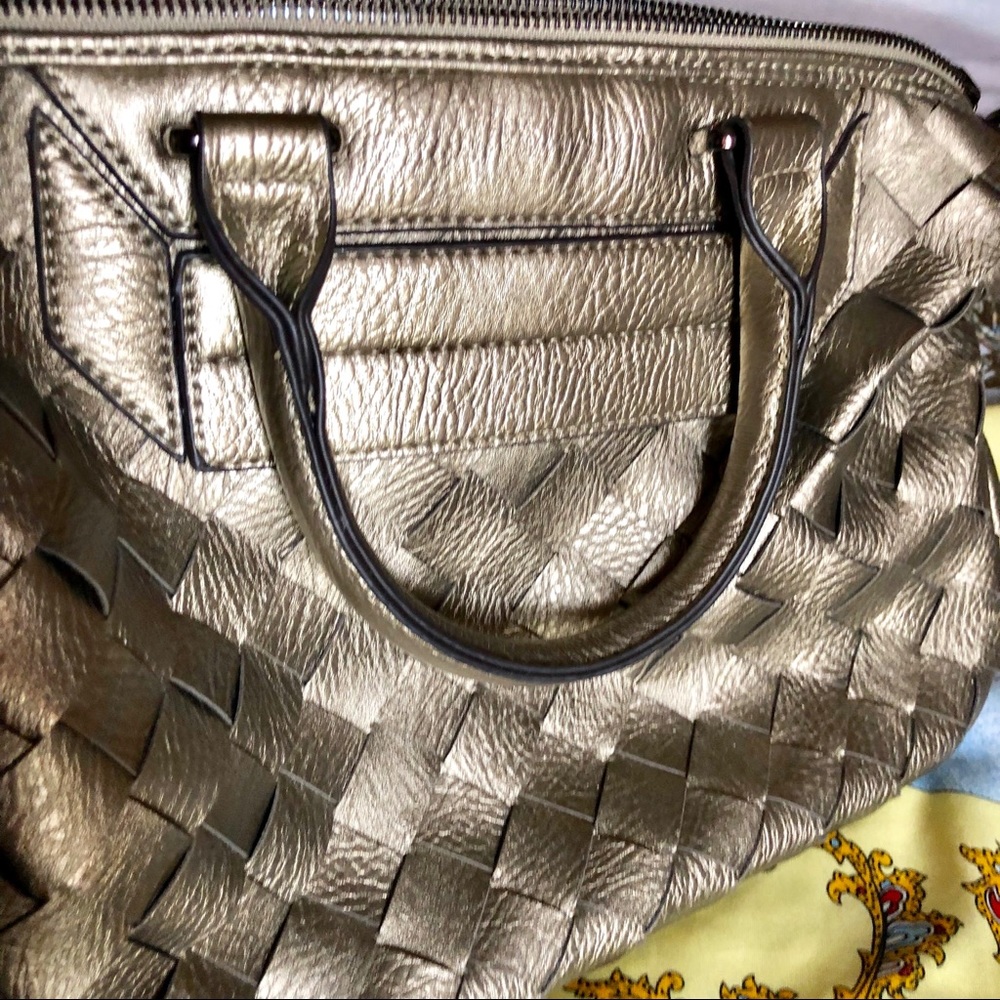 Shiny Large Woven Purse on Trend!